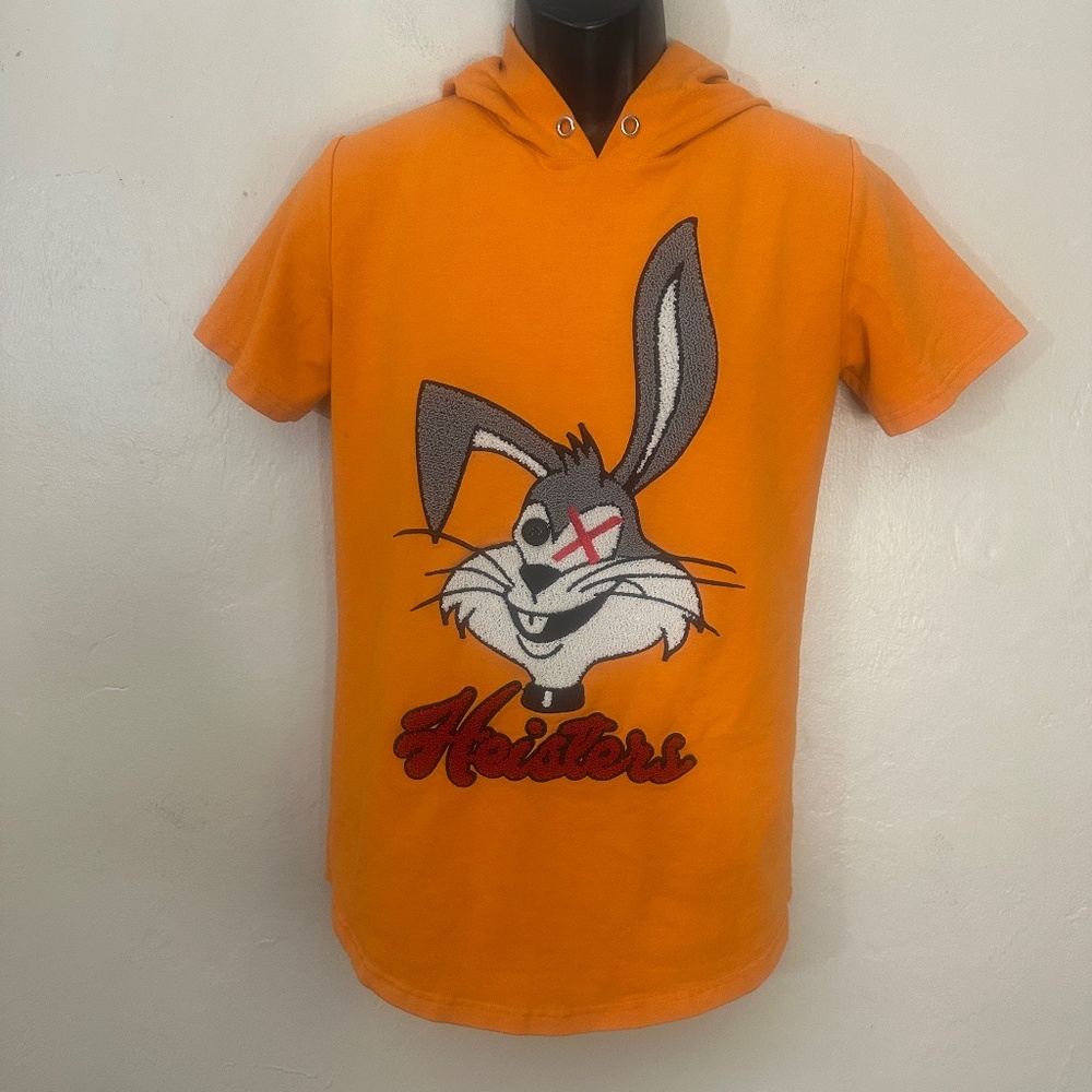 Laverita Blotto Bunny Short Sleeve Hoodie Medium Gently worn 95% cotton/5% lycra